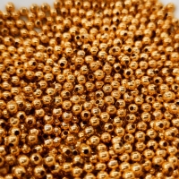 Korálky 4 mm - zlaté - 100 kusov