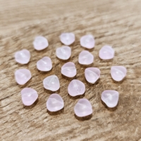 Korálka 6 mm - Srdiečko - Ružové