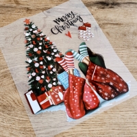 Nažehľovacia nálepka - Merry Christmas - 18 x 23 cm