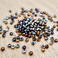 Rondelkové korálky 3 mm - Multicolor