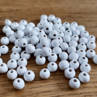 Drevené korálky biele 6 mm
