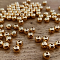 Korálky 4 mm - zlaté