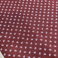 Bavlnená látka - Kvety na bordovom - cena za 10 centimetrov