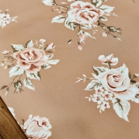 Bavlna režná - Pivonie staroružové - cena za 10 cm