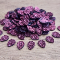 Ozdobné kamienky 10 x 14 mm - drsné - Fuchsia