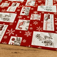 Bavlnená režná - Christmas Gift - cena za 10 cm