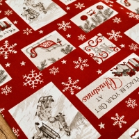 Bavlnená režná - Christmas Gift - cena za 10 cm