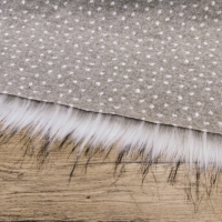 Elegantná umelá kožušina huňatá - Polárna Líška Max - cena za 10 cm, 1000 g/m²