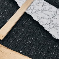 Prešívaná vetrovkova látka - Čierna I - cena za 10 centimetrov