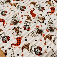 Teplákovina - Vianoční škriatkovia - cena za 10 centimetrov