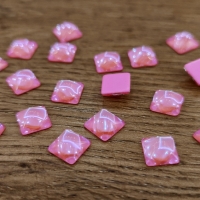 Ozdobné kamienky - 10 mm - Sklenené - Ružové AB