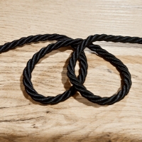 Točená šnúrka 6,5 mm - Čierna