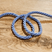 Točená šnúrka 6,5 mm - ŠedoModrá