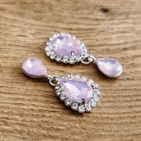 Ozdoba štrasová 45 x 18 - Pink Opal
