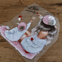Nažehľovacia nálepka - Love Mamy - 18 x 23,6 cm