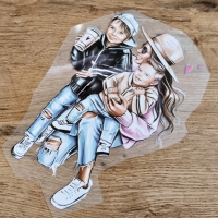 Nažehľovacia nálepka - Mom boys - 17 x 26 cm