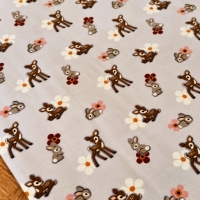 Úplet - Srnky na ružovom - cena za 10 centimetrov