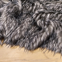Kožušina umelá - Šedo-sivý vlk - cena za 10 cm, 1500 g/m