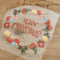 Nažehľovacia nálepka - Merry Christmas - 20 x 21 cm