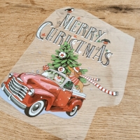 Nažehľovacia nálepka - Merry Christmas Auto - 20 x 24 cm