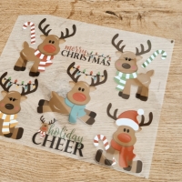 Nažehľovacia nálepka - Merry Christmas - Sobíci - 22 x 19 cm