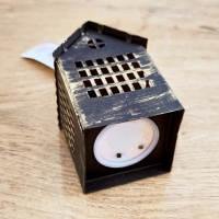 Kovový LED domček - Mosadz - 85 x 55 mm