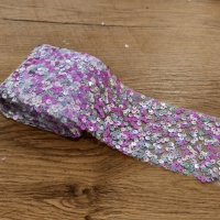 Tyl 80 mm - Flitrový - Fialový Mix