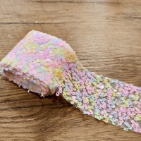 Tyl 80 mm - Flitrový - Ružový Mix