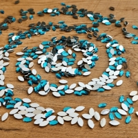 Ozdobné kamienky 5 x 10 mm - hladké - Svetlý tyrkys