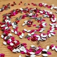 Ozdobné kamienky 5 x 10 mm - hladké - Fuchsia