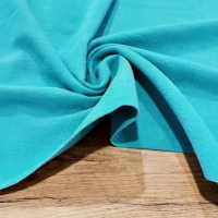 Ľanovina - Tyrkysová - Prepraná - cena za 10 centimetrov