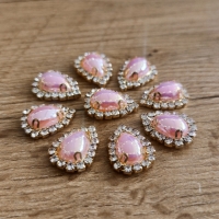 Našívacia aplikácia s lôžkom - 16 x 20 - Zlato ružová