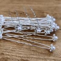 Sponka zapichovacia - Kvietok s perličkou - 10 mm