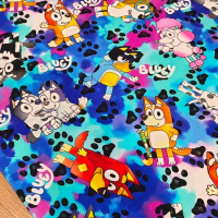 Teplákovina - Bluey - cena za 10 centimetrov