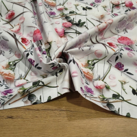 Bavlna režná - Sweet Flowers MIx - cena za 10 centimetrov