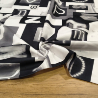 Bavlna režná - Písmo - cena za 10 centimetrov