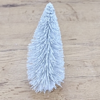 Aplikácia ozdobná Stromček - 16 cm - Biely