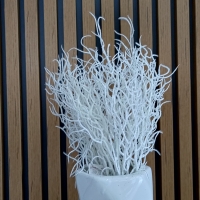 Dekorácia Biela Flitrová - 42 cm