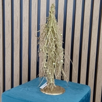 Aplikácia ozdobná Stromček - Zlatý - 40 cm