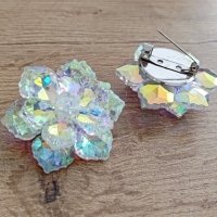 Brošňa - Kvet - Crystal AB