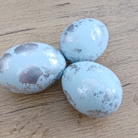 Veľkonočné vajíčka - Modro strieborné svetlejšie
