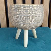 Kvetináč cementový - Medený - 150 x 130 mm