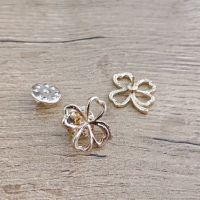 Napichovacia brošňa Štvorlístok - Zlatý