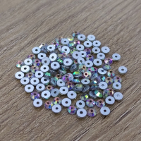 Ozdobné kamienky našívacie - Crystal AB - 3 mm - Sklo - 100 kusov