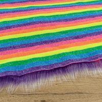 Kožušina umelá - Rainbow - cena za 10 cm, 1400 g/m