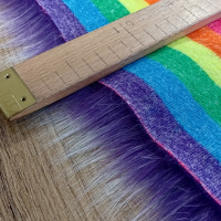 Kožušina umelá - Rainbow - cena za 10 cm, 1400 g/m