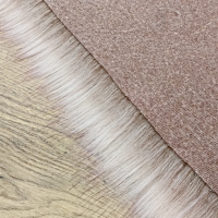 Kožušina umelá - Powder Pink - cena za 10 cm, 1500 g/m