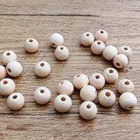 Drevené korálky 10 mm - Natur