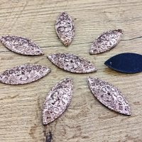 Našívacia aplikácia 19 x 49 mm - Zlato hnedé