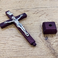 Kríž drevený - 60 x 105 mm - Vínový